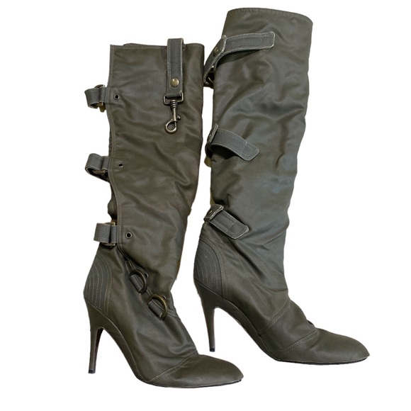 Stella McCartney Waxed Canvas Italian Boots - Picture 9 of 16